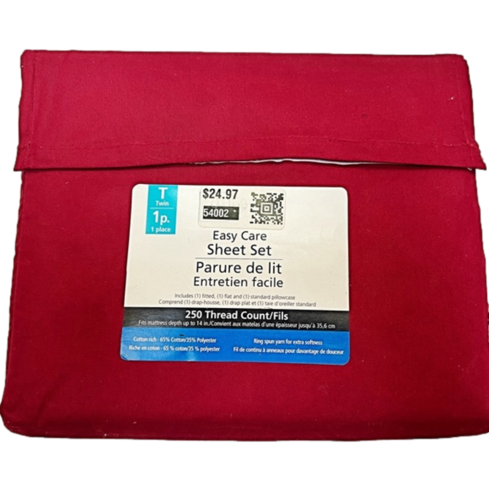 🆕 MAINSTAYS - Twin Sheet Set